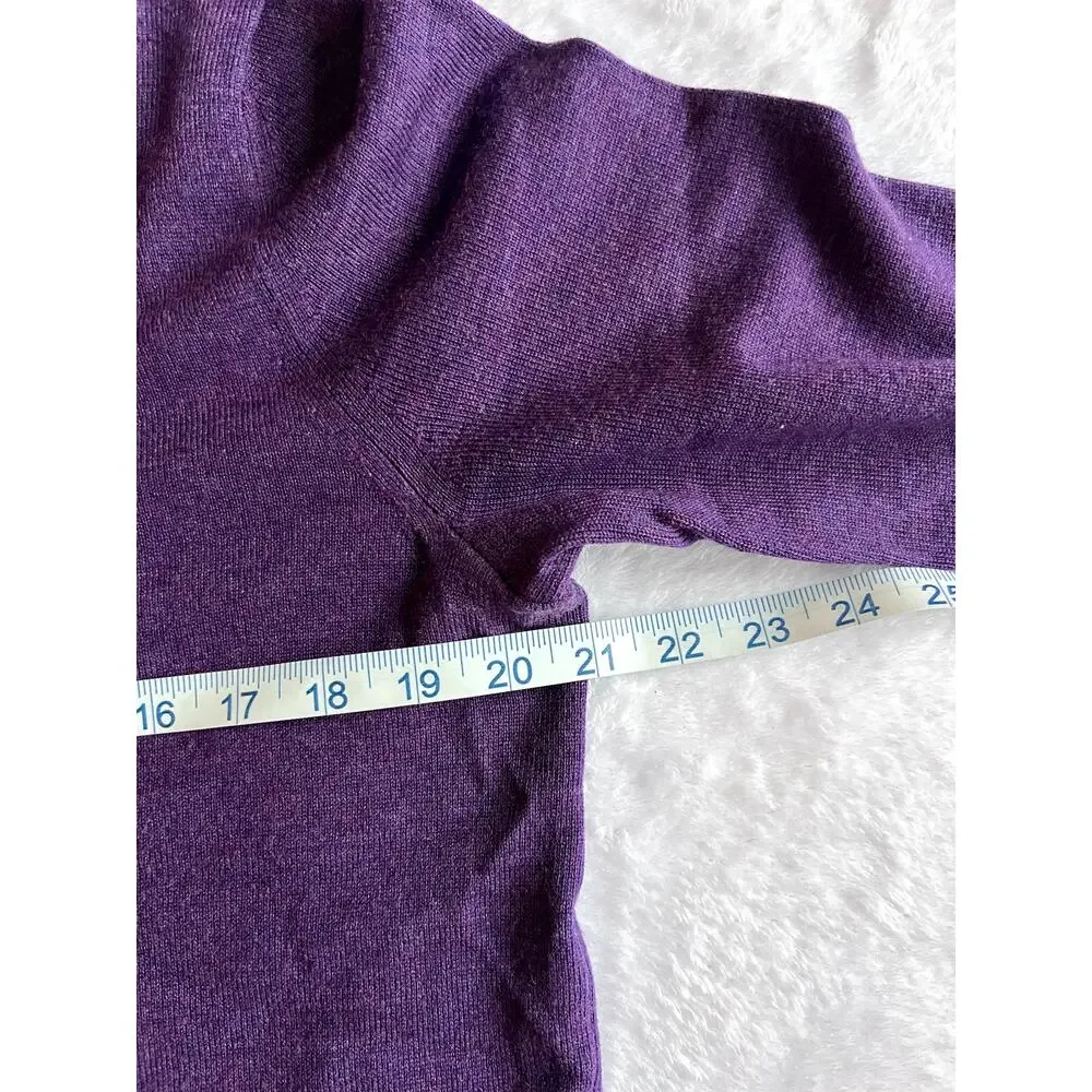 Banana Republic Purple Merino Wool V Neck Sweater Men’s Medium